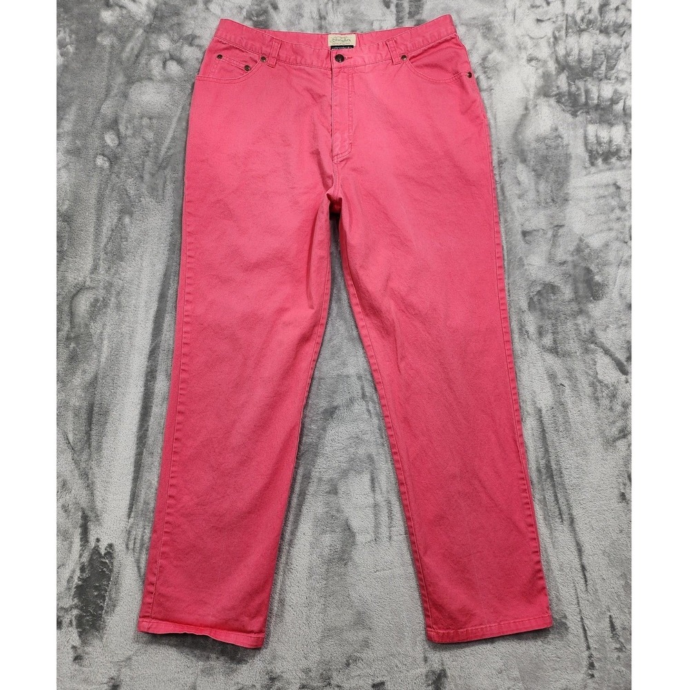Vintage 80s 90s‎ St John's Bay Jeans Womens 18 Pink High Rise Tapered Stretch